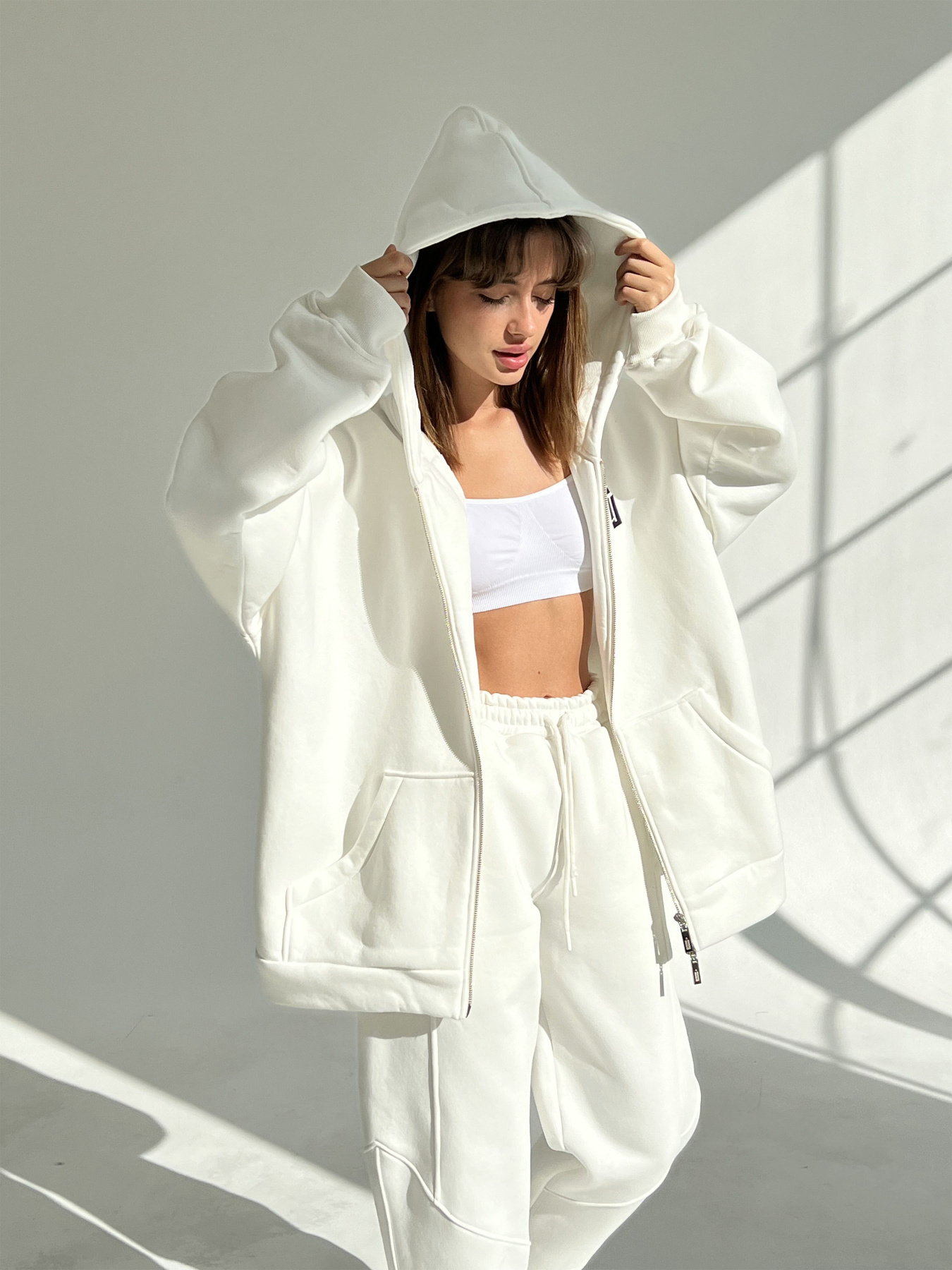 Кофта IJ модель ij-hoodie-zip-milk Фото