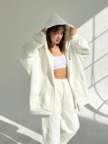 Кофта IJ модель ij-hoodie-zip-milk Фото