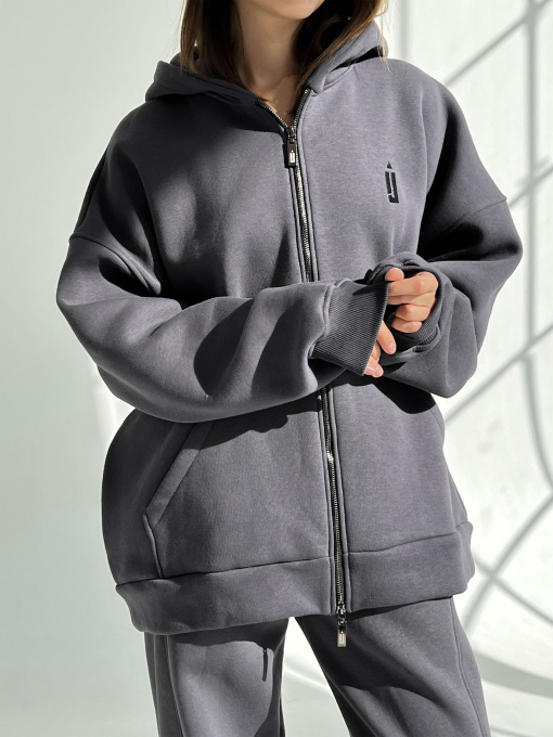 Кофта IJ модель ij-hoodie-zip-grafit Фото