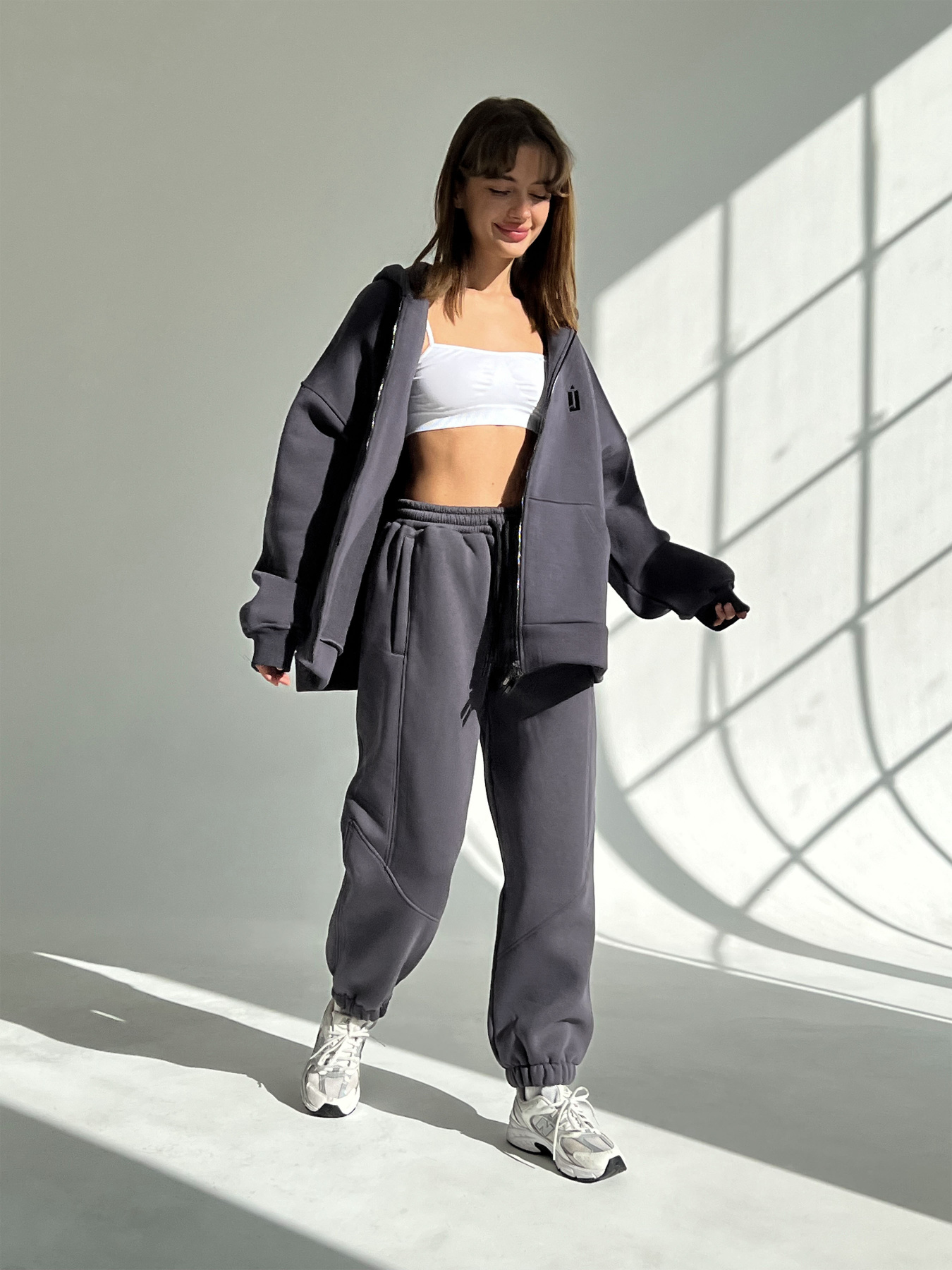 Кофта IJ модель ij-hoodie-zip-grafit Фото