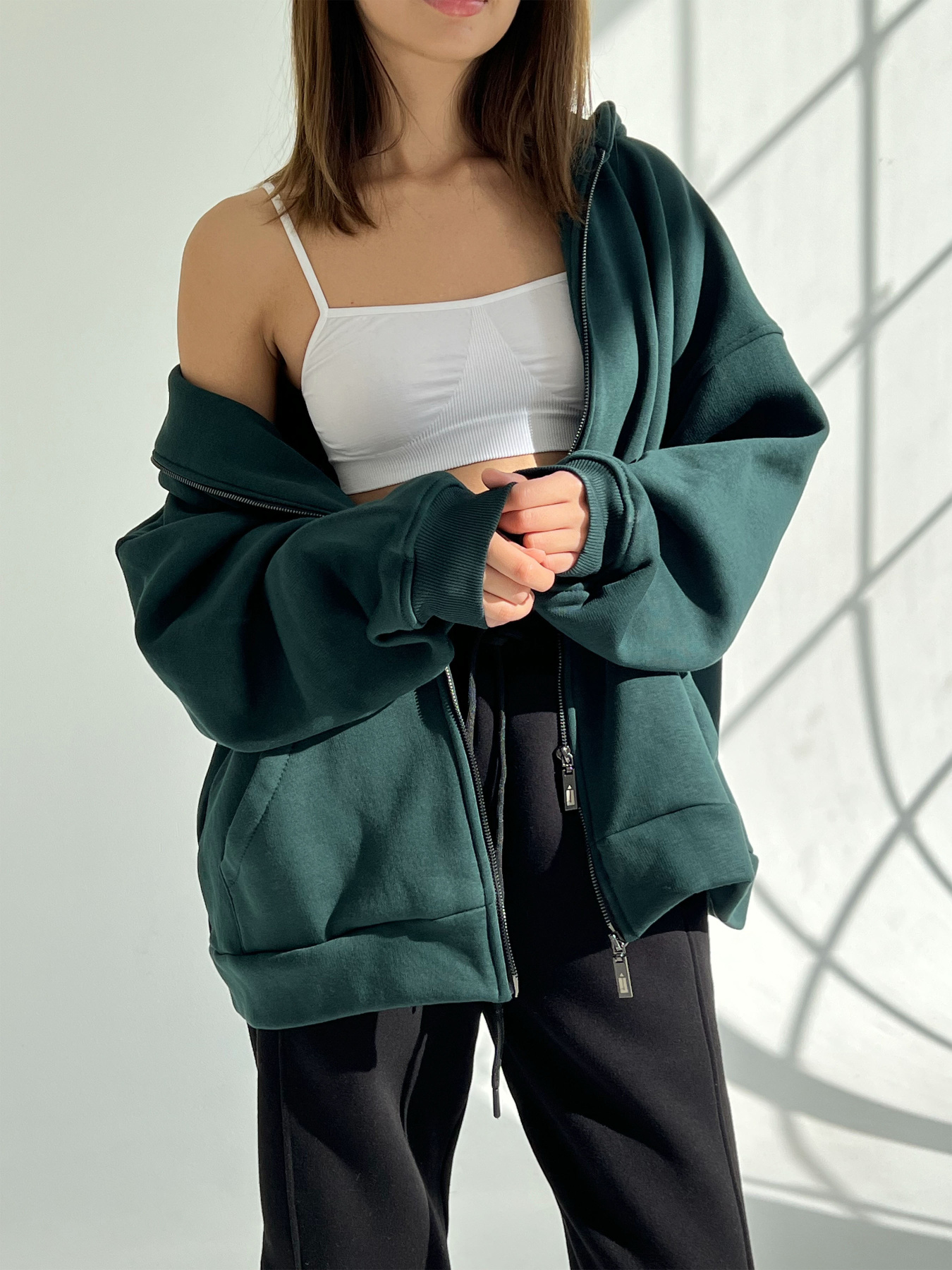Кофта IJ модель ij-hoodie-zip-green Фото