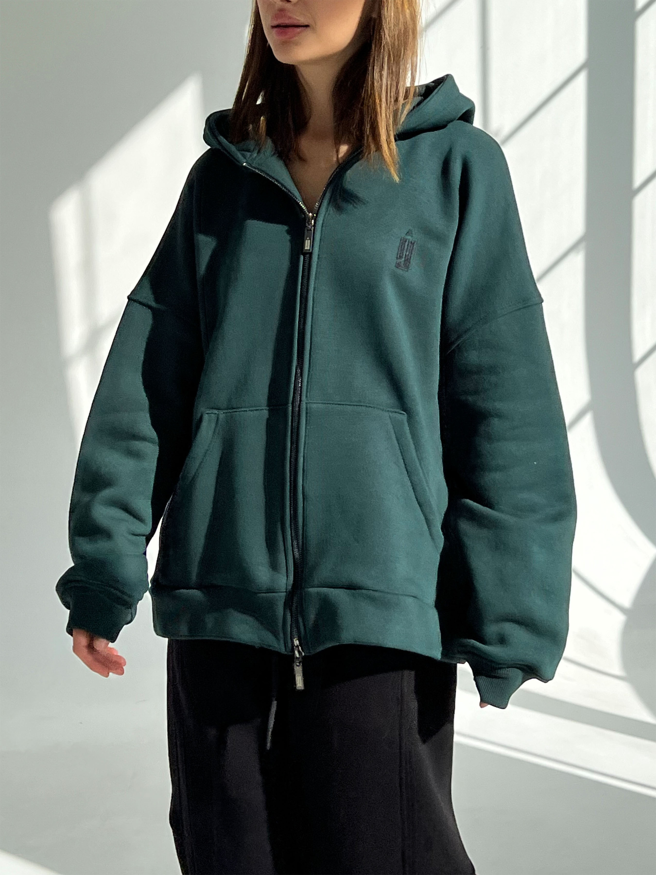 Кофта IJ модель ij-hoodie-zip-green Фото