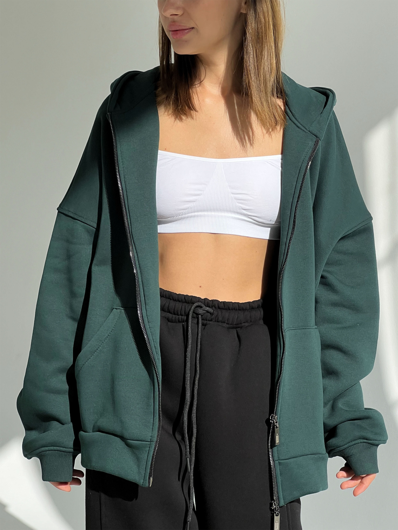 Кофта IJ модель ij-hoodie-zip-green Фото