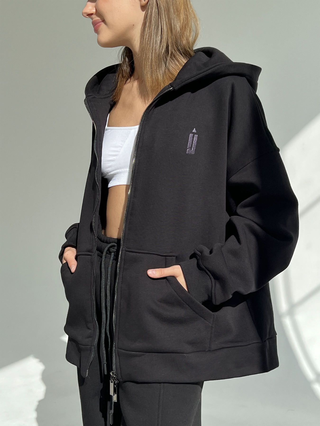 Кофта IJ модель ij-hoodie-zip-black Фото