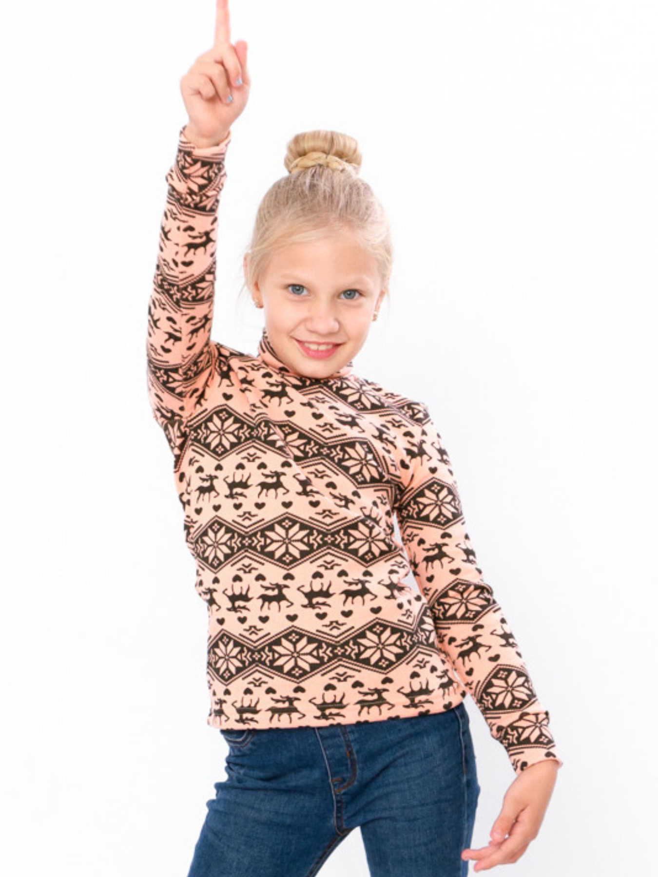 Водолазка Носи своє модель 6068-063-5-olenx-persik-snzhinka Водолазка Носи своє модель 6068-063-5-olenx-persik-snzhinka Фото