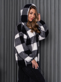 Худи ISSA Plus модель 14266_черный_белый Фото