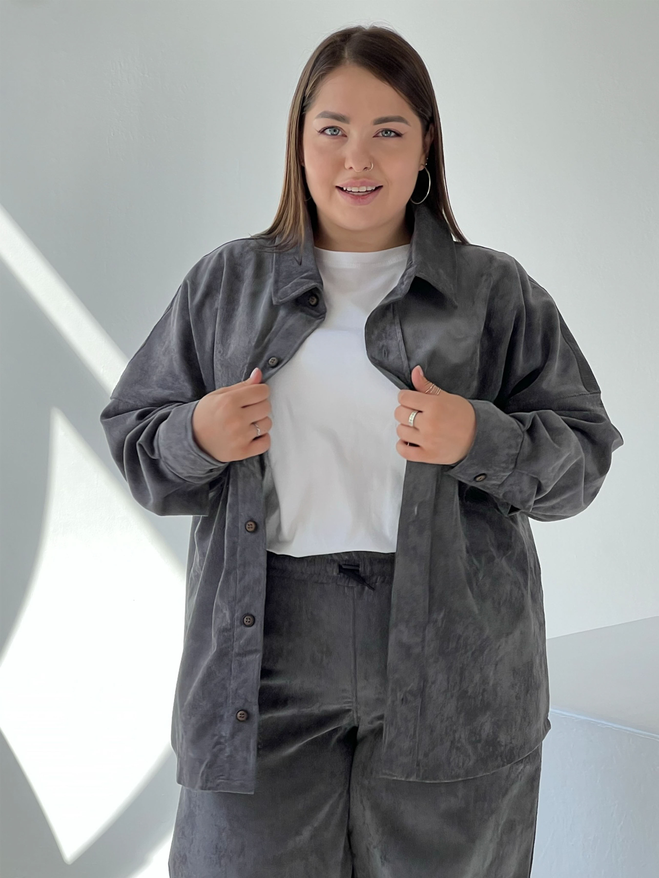 Сорочка IJ модель ij-sorochka-velvet-grafitblesk Фото