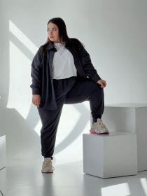 Сорочка IJ модель ij-sorochka-zamsh-grafit Фото