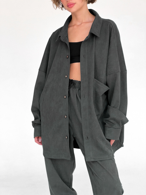 Рубашка IJ модель ij-sorochka-zamsh-grafit Фото