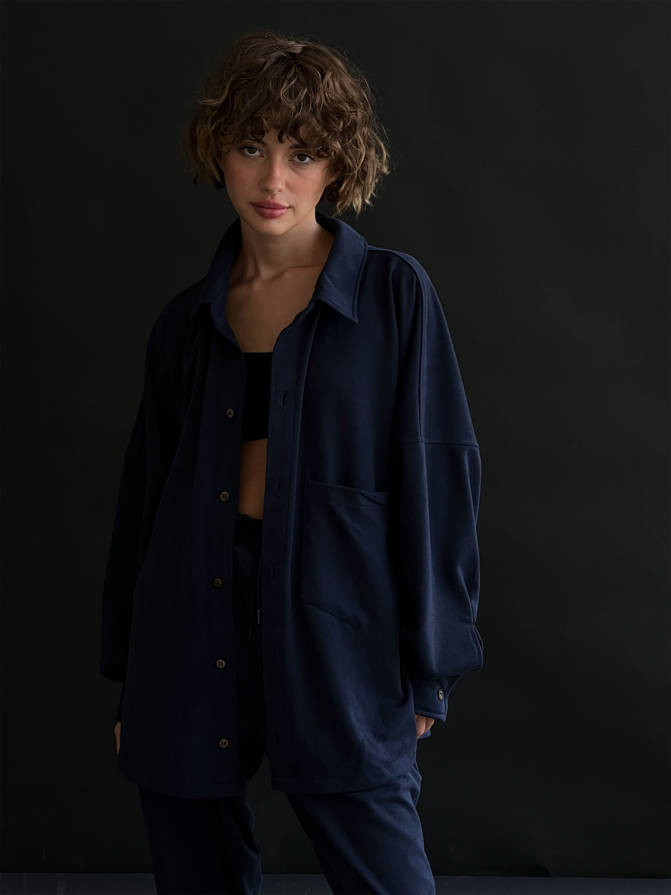 Рубашка IJ модель ij-sorochka-zamsh-blue Фото