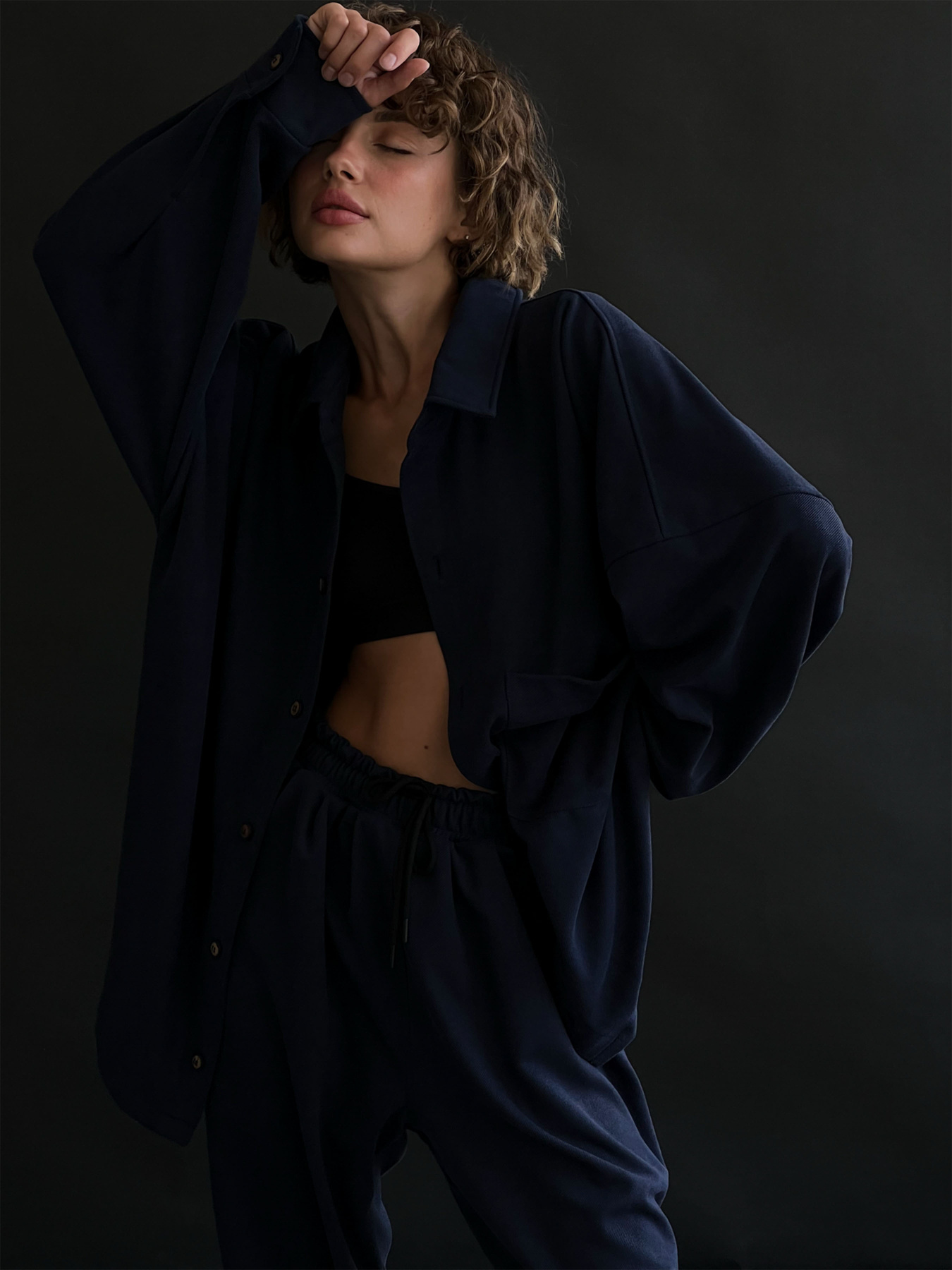 Рубашка повседневная IJ модель ij-sorochka-zamsh-blue Фото