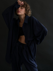 Рубашка повседневная IJ модель ij-sorochka-zamsh-blue Фото