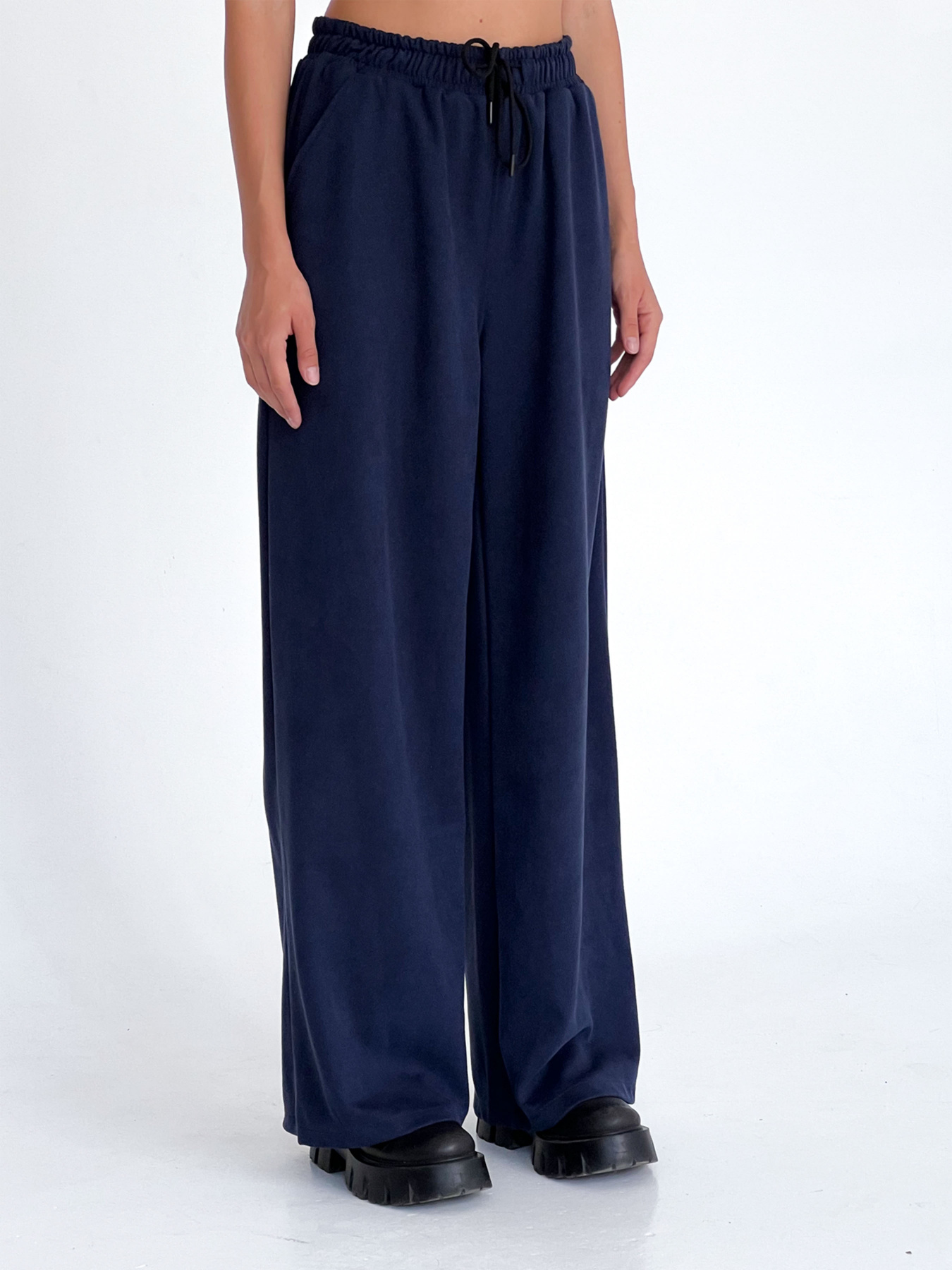 Брюки палаццо IJ модель ij-pants-wide-zamsh-blue Фото