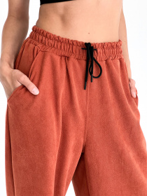 Брюки палаццо IJ модель ij-pants-wide-zamsh-cegla Фото