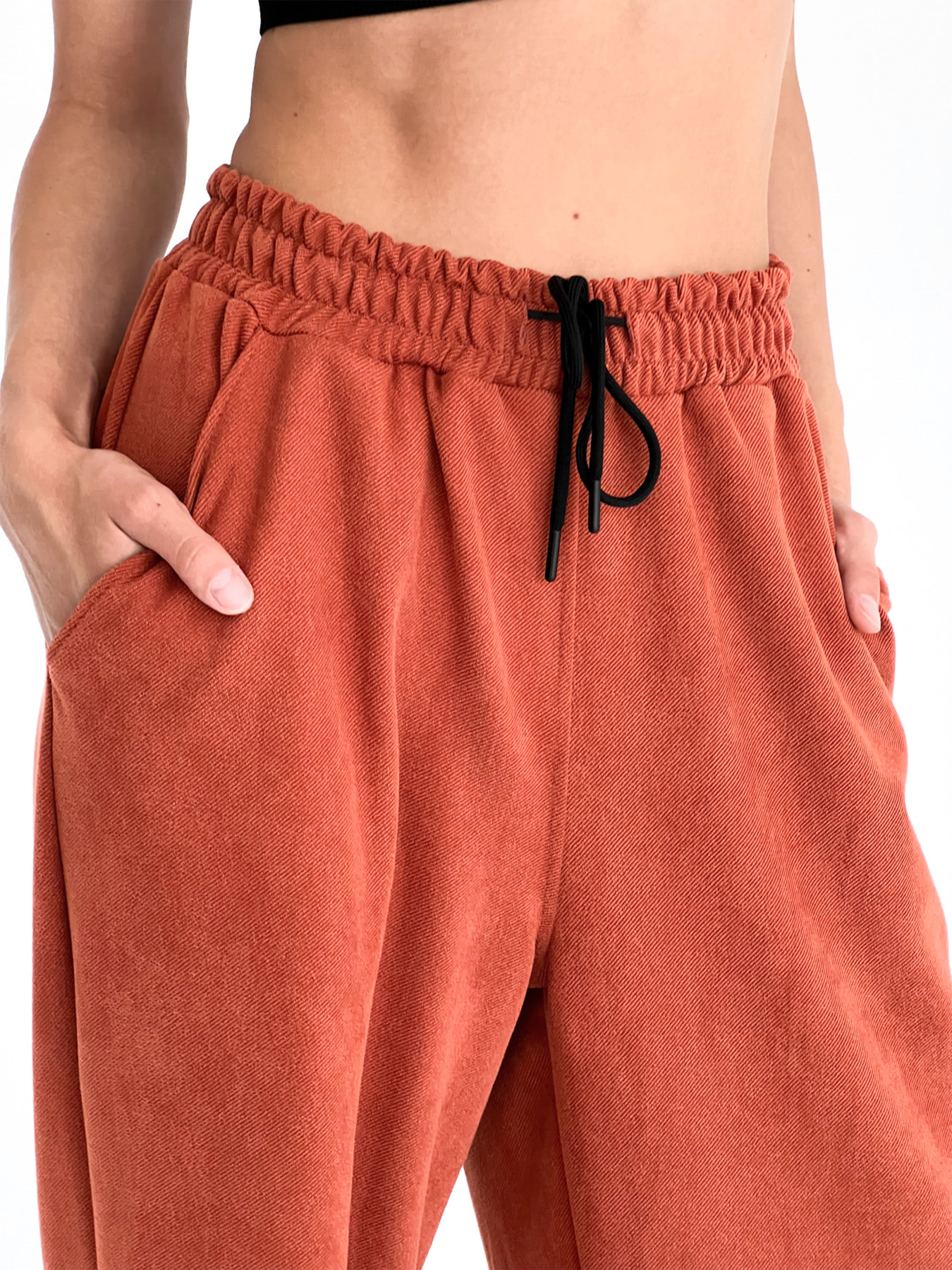 Палаццо IJ модель ij-pants-wide-zamsh-cegla Фото