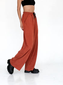 Палаццо IJ модель ij-pants-wide-zamsh-cegla Фото