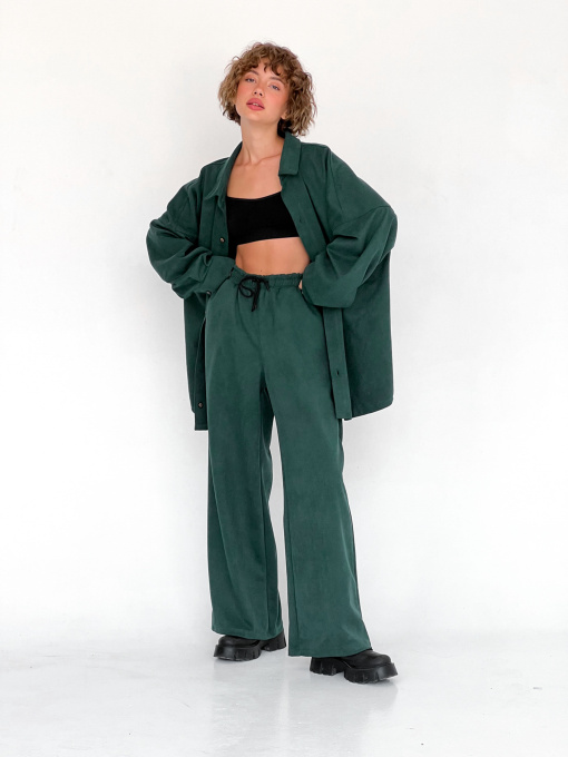 Палаццо IJ модель ij-pants-wide-zamsh-green Фото