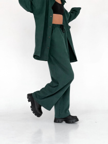 Палаццо IJ модель ij-pants-wide-zamsh-green Фото