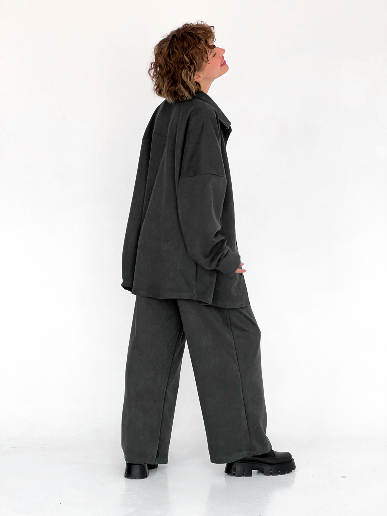 Палаццо IJ модель ij-pants-wide-zamsh-grafit Фото