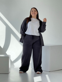 Палаццо IJ модель ij-pants-wide-zamsh-grafit Фото