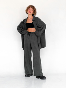 Палаццо IJ модель ij-pants-wide-zamsh-grafit Фото