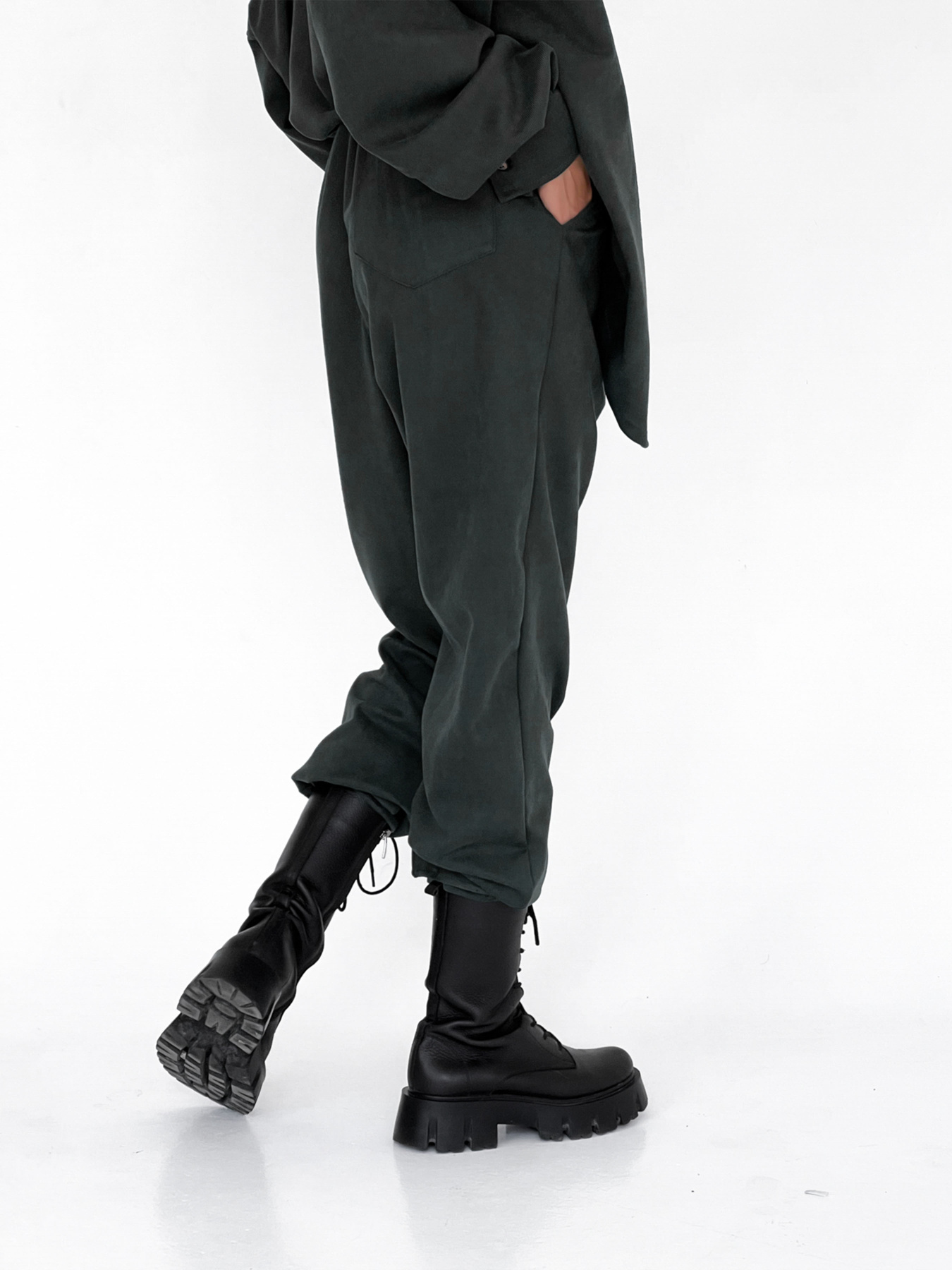 Повсякденні штани IJ модель ij-pants-lip-zamsh-grafit Фото