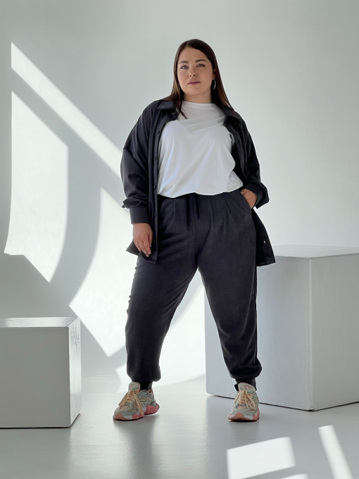 Повсякденні штани IJ модель ij-pants-lip-zamsh-grafit Фото