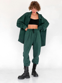 Штани повсякденні IJ модель ij-pants-lip-zamsh-green Фото