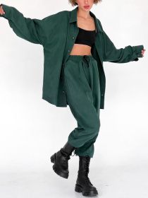 Повсякденні штани IJ модель ij-pants-lip-zamsh-green Фото