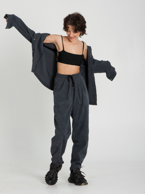 Повсякденні штани IJ модель ij-pants-lip-velvet-grafit Фото