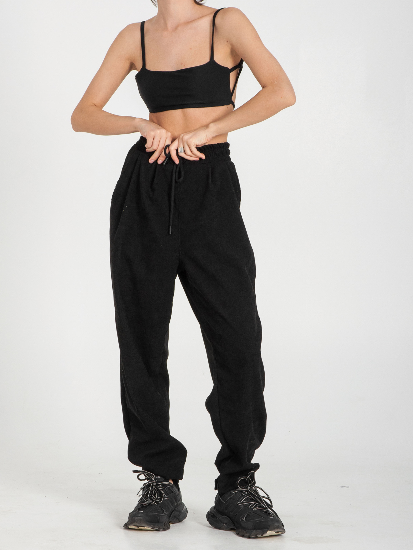 Повседневные штаны IJ модель ij-pants-lip-velvet-black Фото