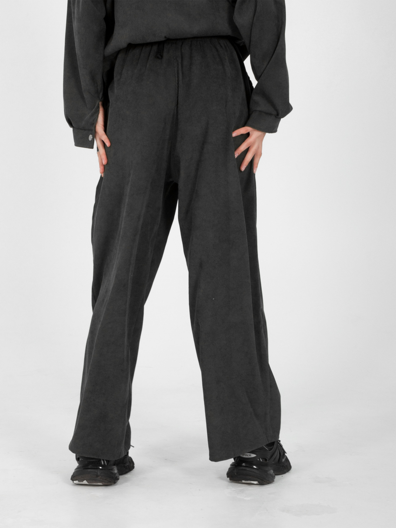 Палаццо IJ модель ij-pants-wide-velvet-grafit Фото