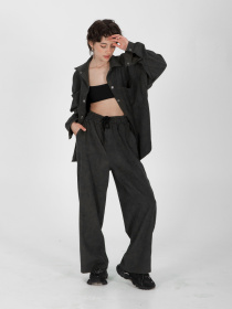 Палаццо IJ модель ij-pants-wide-velvet-grafit Фото