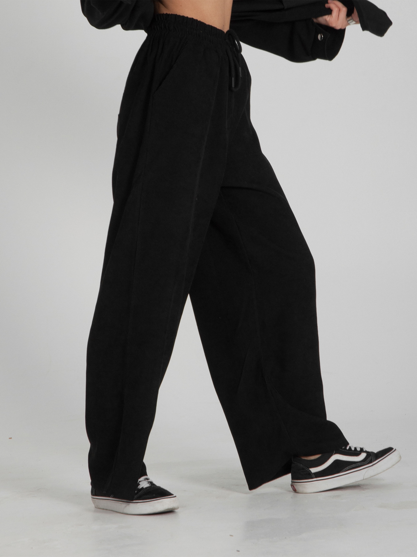 Палаццо IJ модель ij-pants-wide-velvet-black Фото