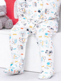 Нательный комбинезон Носи своє модель 5058-024-4-pesiki-molochnij Фото