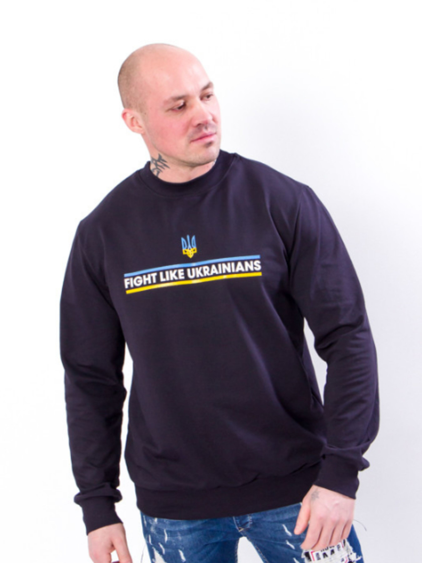 Свитшот Носи своє модель 8167-T-chornilxno-sinj-gerb Фото