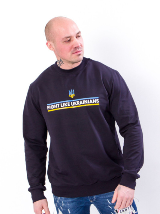 Світшот Носи своє Модель 8167-T-chornilxno-sinj-gerb Фото