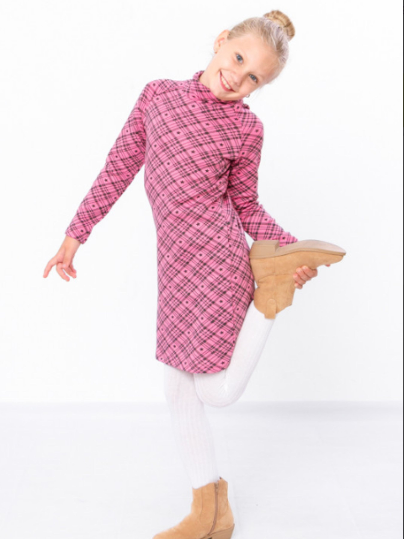 Платье мини Носи своє модель 6316-063-rombi-na-rozhevomu Фото