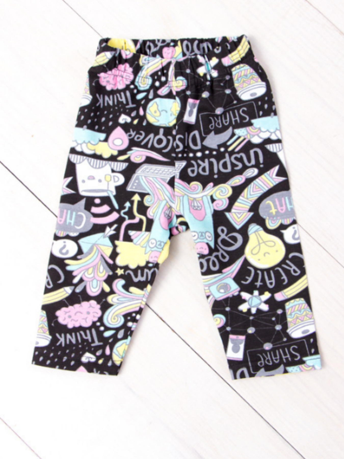 Велосипедки Носи своє модель 6001-043-malyunki-na-chornomu Фото