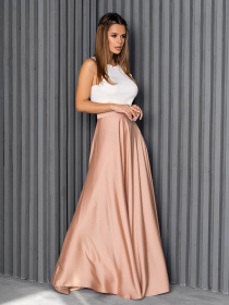 Спідниця максі ISSA Plus модель 14128_бежевый Фото