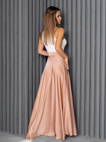 Спідниця максі ISSA Plus модель 14128_бежевый Фото