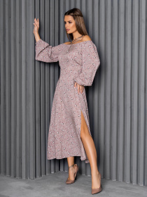 Сукня максі ISSA Plus модель 14253_коричневый Фото