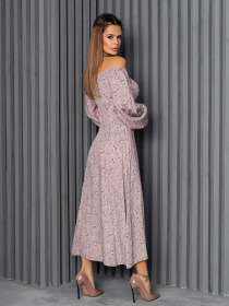 Сукня максі ISSA Plus модель 14253_коричневый Фото