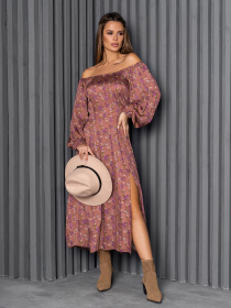 Сукня максі ISSA Plus модель 14254_мультиколор Фото