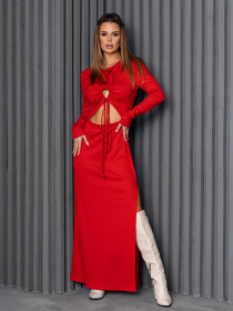 Сукня максі ISSA Plus модель 14264_красный Сукня максі ISSA Plus модель 14264_красный Фото