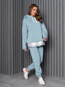 Повседневный костюм ISSA Plus модель SA-322A_мятный Повседневный костюм ISSA Plus модель SA-322A_мятный Фото