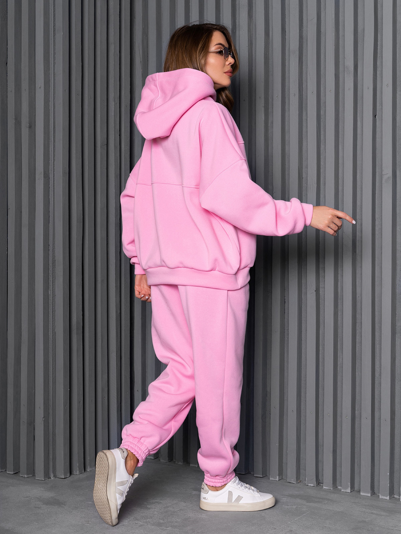 Повседневный костюм ISSA Plus модель 13624_розовый Фото