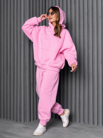 Повседневный костюм ISSA Plus модель 13624_розовый Фото