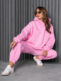 Повседневный костюм ISSA Plus модель 13624_розовый Фото