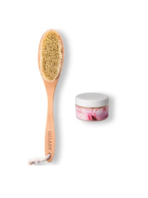 Щетка для сухого массажа + Скраб для тела Hillary модель HI-11-024 Фото